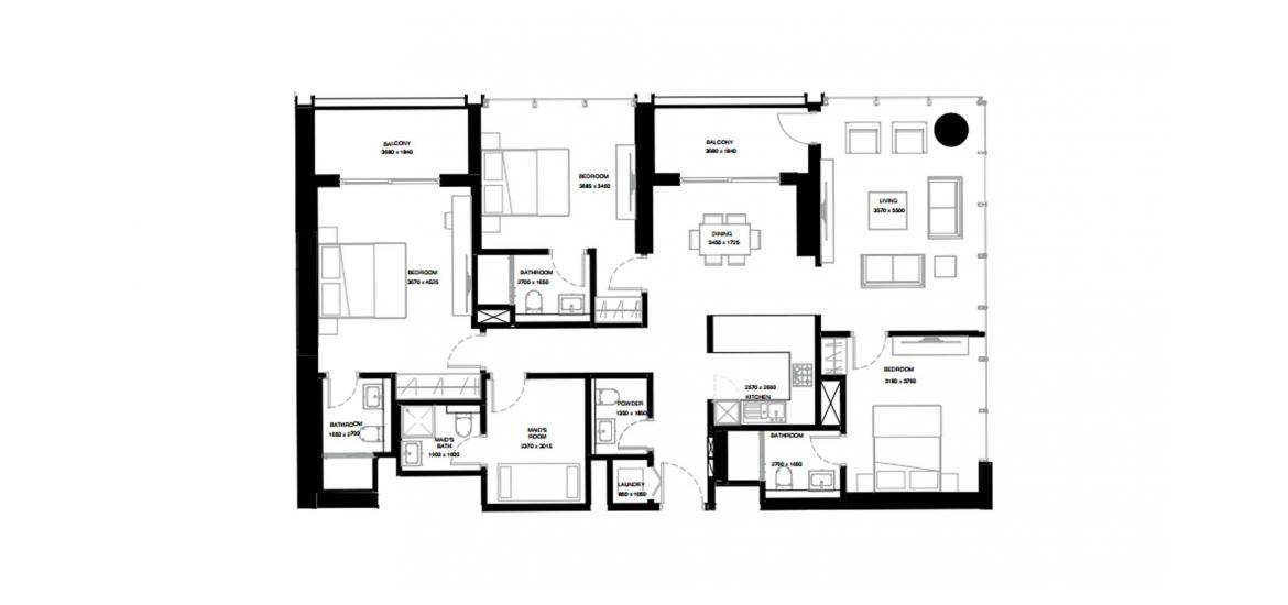 Floor plan «D», 3 bedrooms in CREEK VISTAS GRANDE